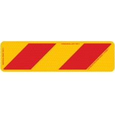 ZEBRA Left Hand Rear 400 x 100mm Class 1 Reflective Sign - Aluminium Plate